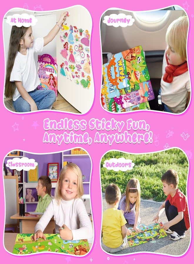 Lerifer Sticker Books for Toddlers 2-4 Years, 5 Sets Reusable Sticker Books for Toddlers 1-3, Jelly Toddler Stickers Travel Toys for Ages 2+ Kids Boys Girls, Encourages Creativity, Focus, Fine Motor Skills - Image 3